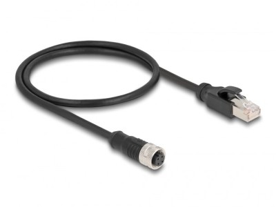 DELOCK M12 Adapterkabel D-kodiert 4 Pin