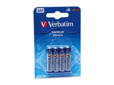 Batterie AAA Verbatim Alkalibatterie 4 PACK