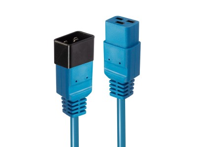 LINDY IEC-Netzverlängerung C19 auf C20 blau