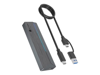 Geh. IcyBox für NVMe M.2/SATA