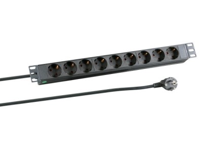 EFB 19" 1HE Steckdosenleiste 9x 2
