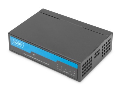 DIGITUS Switch 5-Port Gigabit Unmanaged Metallgehäuse