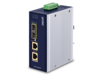 PLANET Industrial Media Converter IGUP-2205AT PoE++