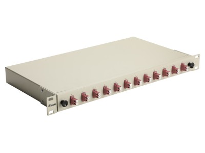 Equip LWL-Spleißkasten 12-Port LC-Duplex OM4 1U