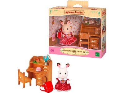 Sylvanian Families - Schokoladenhasen Schwester Schreibtisch
