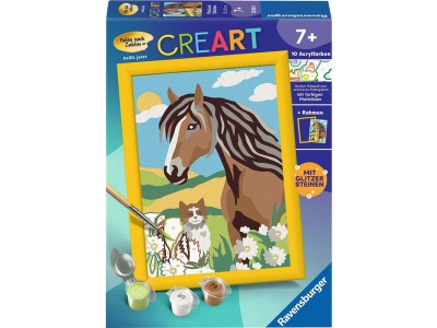 CreArt - Pferd und Kätzchen, Malen