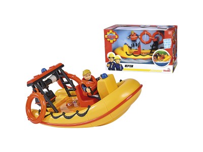 Feuerwehrmann Sam Neptune Boot mit Figur