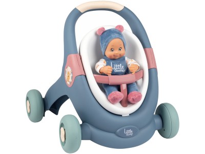 Little Smoby 3-in1 Lauflernwagen + Puppe