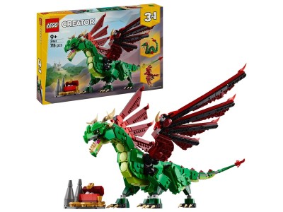 31161 Creator 3-in-1 Grüner Drache, Konstruktionsspielzeug