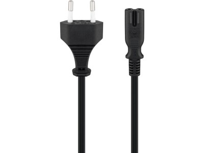 Netzkabel, Eurostecker auf Doppelbuchse