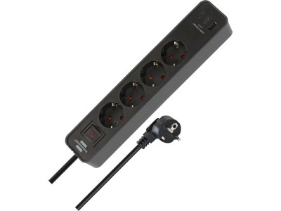 Ecolor Steckdosenleiste 4-fach mit 2x USB-C