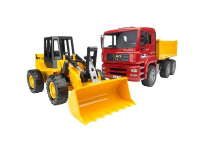 02752 MAN TGA Kipplastwagen mit Gelenkradlader