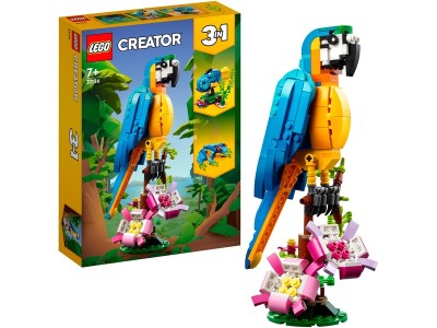 31136 Creator 3-in-1 Exotischer Papagei, Konstruktionsspielzeug