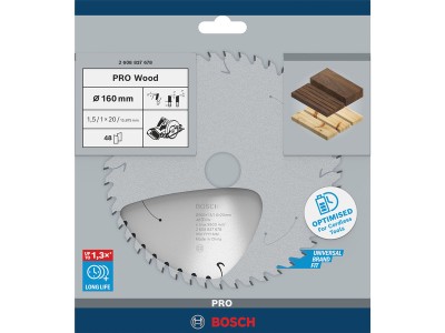 PRO Wood cordless Kreissägeblatt, Ø 160mm