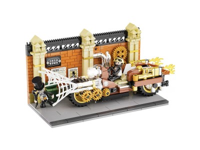 Steampunk-Motorradverfolgung, Konstruktionsspielzeug
