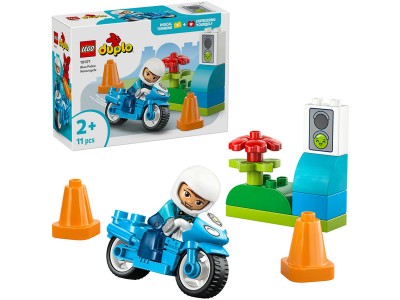 10471 DUPLO Town Blaues Polizeimotorrad, Konstruktionsspielzeug