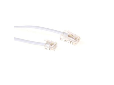 ACT White 1 meter flat telephone