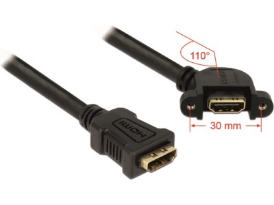 DeLOCK Panel-mount - Video- / Audiokabel