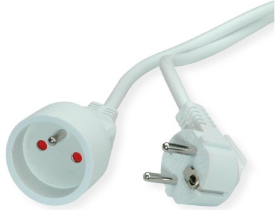 VALUE Schutzkontakt-Verlängerungskabel, 230VAC, UTE Version, weiß