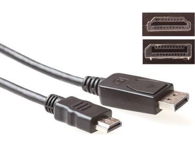 ACT Conversion cable DisplayPort male to