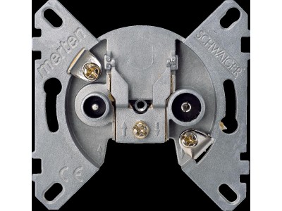 Merten BK-/Sat-Antennenstichdose - 2fach - DIN