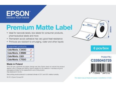 Epson Premium - Permanent-Akrylaufkleber, matt, gestanzt