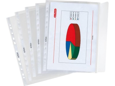 Herlitz Prospekthülle mit Verschlusslasche, A4, genarbt