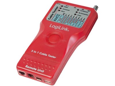 LogiLink Kabeltester 5-in1 mit Remote Einheit