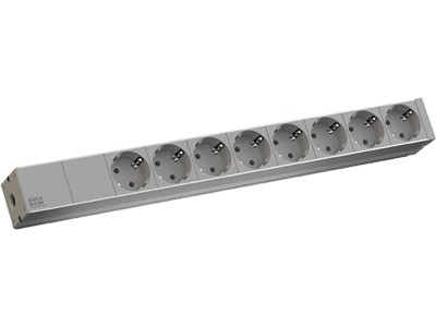 Bachmann 48,30cm (19)-Steckdosenleiste ALU, Lüsterklemme