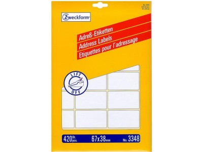 Avery Zweckform - Permanent-Adressklebeetiketten - weiß