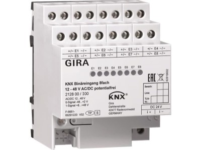 Binäreingang 8f. KNX 12-8V AC/DC 212800