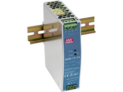 Hutschienen-Netzteil 24V, 3.2A, 75W, Mean