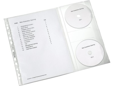 Leitz Prospekthülle mit CD-Klappe - 210