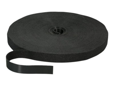 EFB-Elektronik Klettband 20mm schwarz, 25m Rolle