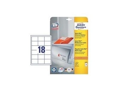 Avery Zweckform - Mehrzwecketiketten - weiß