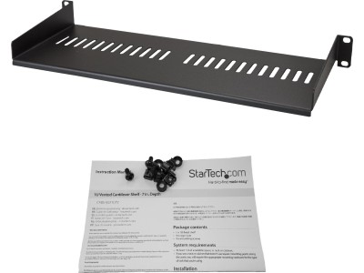 StarTech.com Vented 1U Rack Shelf