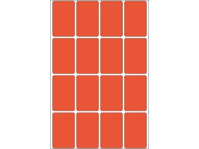 HERMA - Permanentklebeetiketten - Rot -