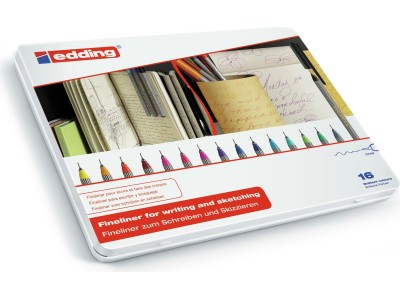 Edding 55. Schreibfarben: Schwarz, Blau, Braun