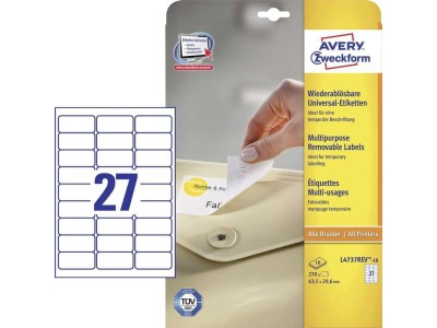 Avery Zweckform L4737 - Selbstklebend, entfernbarer