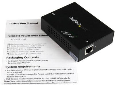 StarTech.com Gigabit PoE+ Extender -