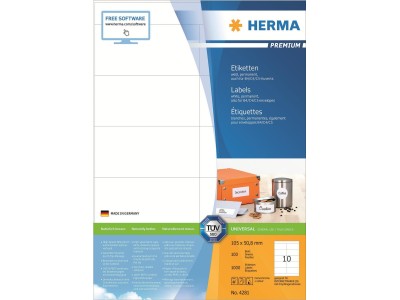 HERMA Premium - Permanent selbstklebende, matte