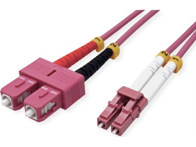 VALUE LWL-Kabel 50/125µm OM4, LC/SC, violett