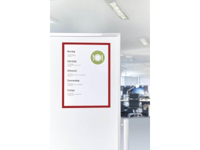 Magnetoplan Magnet-Sichtfenster Magnetofix, A4, rot magnethaftend