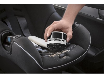 WEDO Mini-Tischstaubsauger, Kunststoff, schwarz/weiß kleine Bürsten