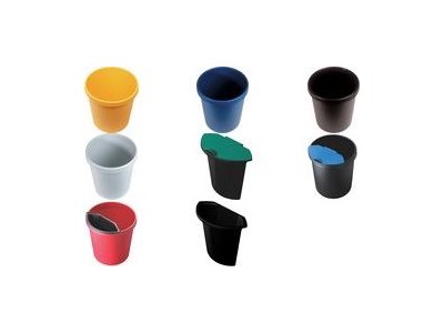 Helit Gross-Papierkorb, 30 Liter, PE, braun
