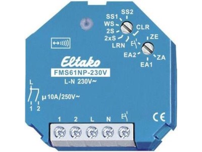 ELTAKO FMS61NP-230V Funkaktor Multifunktions-Stromstossschalter UP 1+1