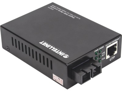 Intellinet Gigabit PoE+ Media Converter -