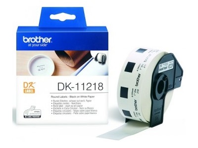 BROTHER DK11218 1"ROUND PAPER LABELS