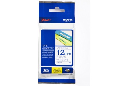 BROTHER TZE233 12 BLUE ON WHITE