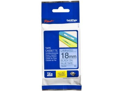 BROTHER TZ541 18 BLACK ON BLUE